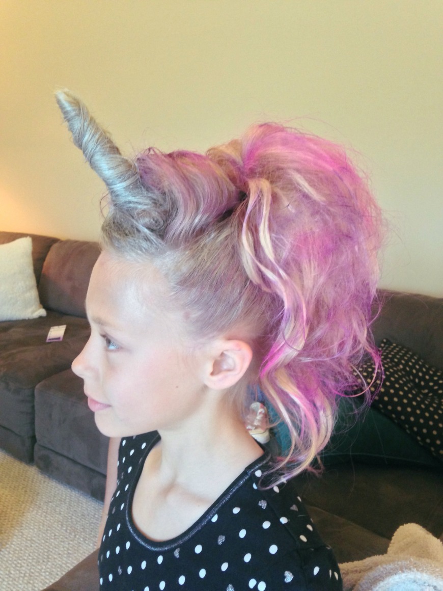 Girl hairstyles for summer - unicorn hair Girl hairstyles for summer - unicorn hair