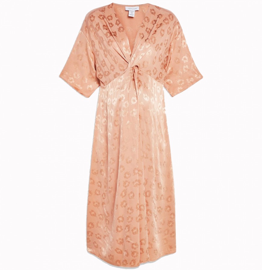 Topshop Maternity Jacquard Knot Midi Dress Topshop Maternity Jacquard Knot Midi Dress