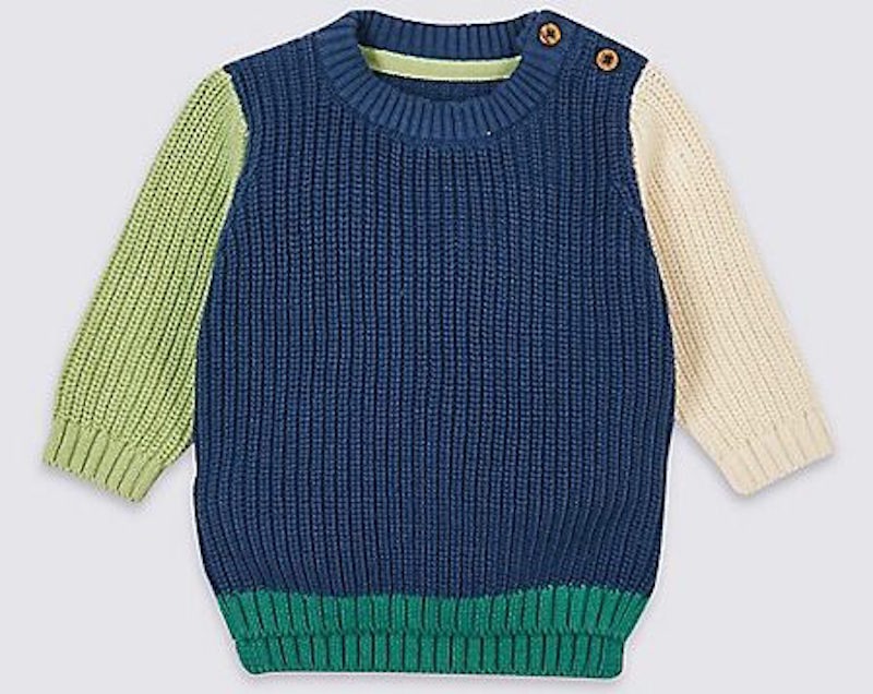 Marks and Spencer Pure Cotton Colour Block Jumper Marks and Spencer Pure Cotton Colour Block Jumper