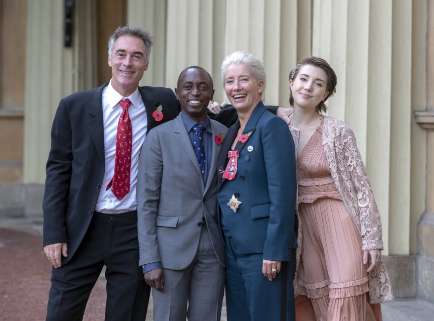 L-R: Greg Wise, Tindy Agaba, Emma Thompson and Gaia Wise L-R: Greg Wise, Tindy Agaba, Emma Thompson and Gaia Wise