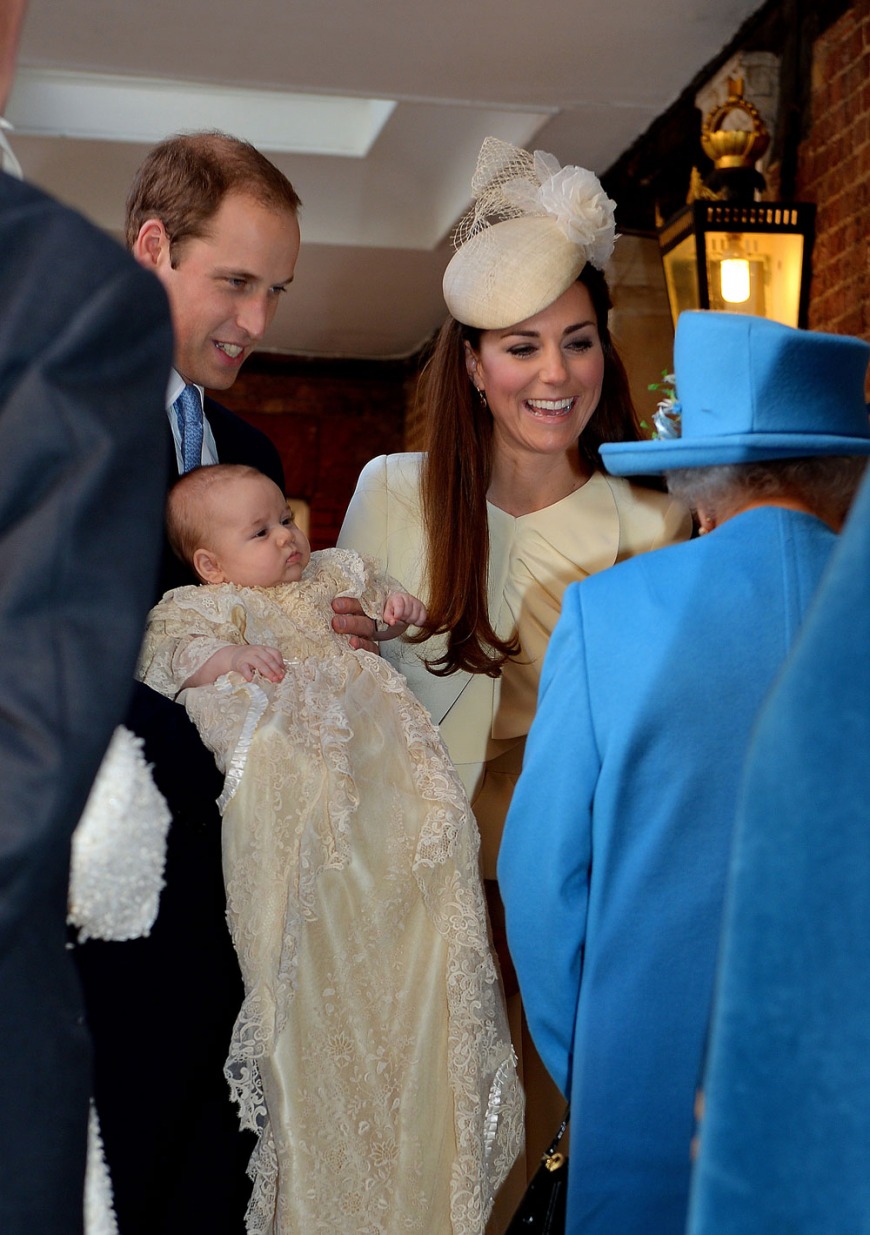 Outside Prince Louis’ Christening last year