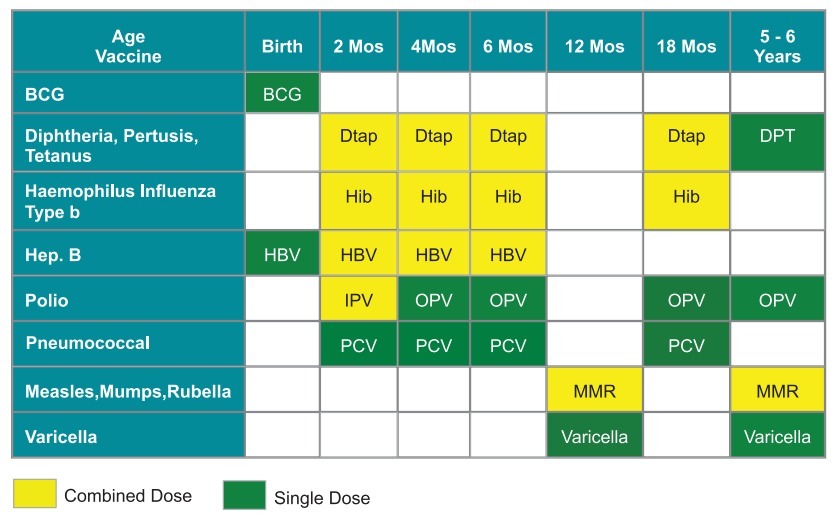 Immunisation Schedule in Dubai Immunisation Schedule in Dubai