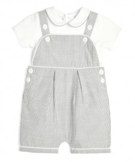 Striped Dungarees and T-Shirt 2 Piece Set by Mamas & Papas
