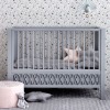 Harlequin Baby Cot Bed, Grey