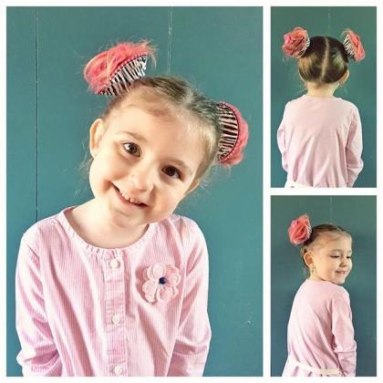Crazy Hair day at School- Flamingo! - Casey Wiegand of The Wiegands