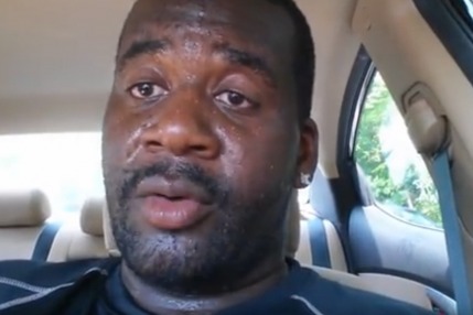 Dad locks himself in a car to send important message